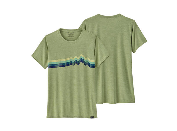 Patagonia Capilene Cool Daily Graphic W Ridge Rise Stripe: Salvia Green S